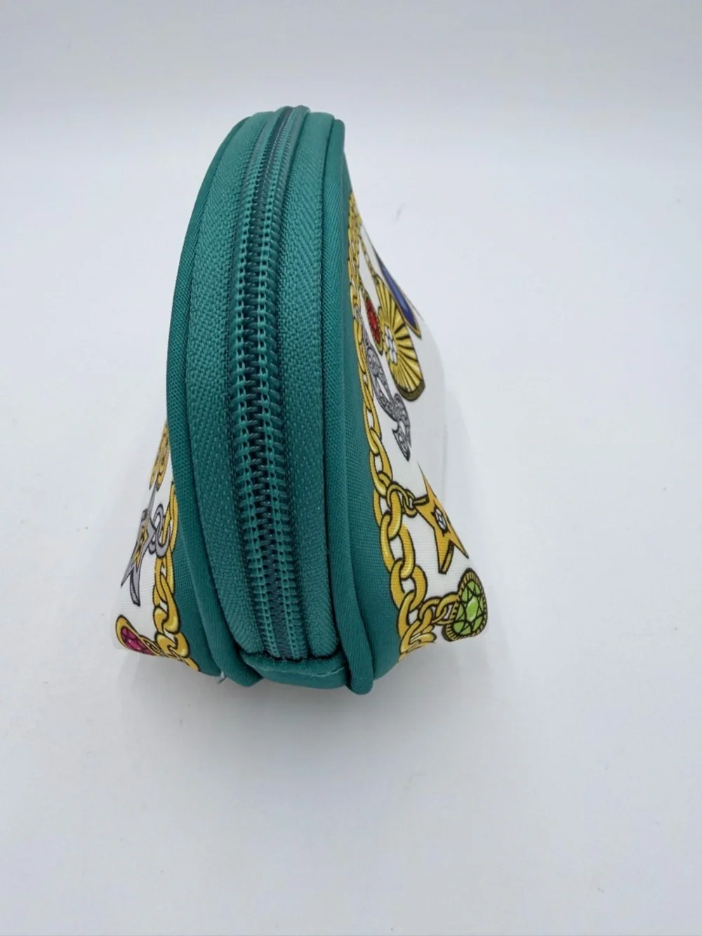 Brighton Charmed Love Cosmetic Bag Set 2pc NWT White Teal Jewelry Print Pouches